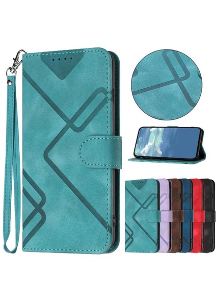 Kart Yuvası Standı ile IPhone 16 Pro Pu Deri Manyetik Kapak Için Flip Case (Yurt Dışından)