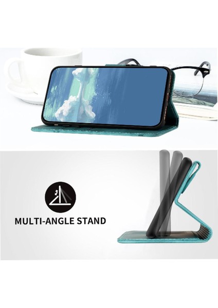 Kart Yuvası Standı ile IPhone 16 Pro Pu Deri Manyetik Kapak Için Flip Case (Yurt Dışından)