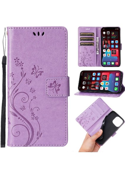 IPhone 16 Için Filp Durumda Pro Max Pu Deri Kickstand Kart Tutucu Manyetik (Yurt Dışından)