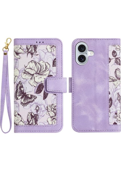 IPhone 16 Için Cüzdan Durumda Artı Manyetik Kapatma Kart Tutucu Anti Scratch (Yurt Dışından)