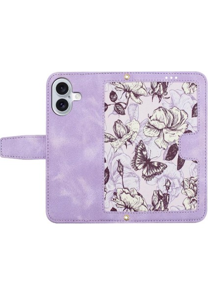 IPhone 16 Için Cüzdan Durumda Artı Manyetik Kapatma Kart Tutucu Anti Scratch (Yurt Dışından) modelleri