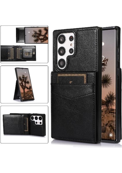 Kredi Premium Deri ile Samsung Galaxy S23 Ultra ile Uyumlu (Yurt Dışından)