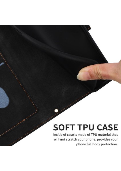 IPhone 16 Için Cüzdan Durumda Pro Manyetik Kapatma Kickstand Pu Deri Kart (Yurt Dışından)