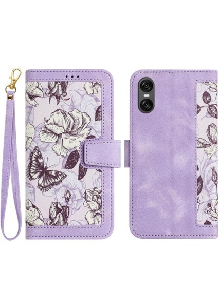 Sony Xperia 10 Vı Için Cüzdan Durumda Kickstand Kart Tutucu Anti Scratch Pu (Yurt Dışından)