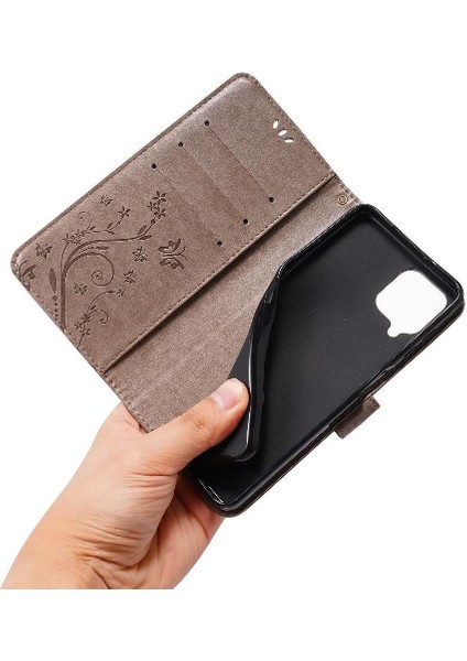 Samsung Galaxy A22 4g Için Filp Durumda Kart Tutucu Kickstand Pu Deri Bilek (Yurt Dışından)
