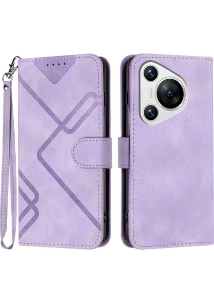 Kart Yuvası Standı Manyetik Pu ile Huawei Pura 70 Flip Cüzdan Için Flip Case (Yurt Dışından)