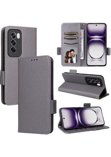 Oppo Oppo 12 Pro 5g Için Flip Case Yan Toka Pu Deri Kart Yuvaları Tutucu (Yurt Dışından)