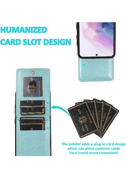 Samsung Galaxy S21 Fe Kart Tutucu Manyetik Toka Kickstand ile Uyumlu (Yurt Dışından) modelleri