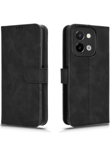 Vıvo Y28 4g Kickstand Cüzdan Kart Yuvaları Tutucu Pu Deri Için Flip Case (Yurt Dışından)