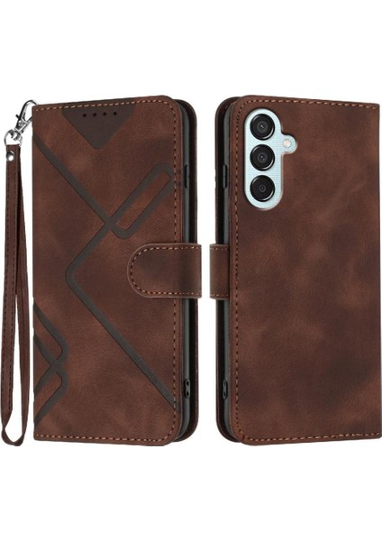 Samsung Galaxy M15 Pu Deri Manyetik Kapak Flip Cüzdan Için Flip Case (Yurt Dışından)
