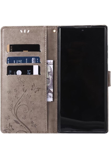 Samsung Galaxy S22 Için Filp Durumda Ultra 5g Bilek Kayışı Kart Tutucu Pu (Yurt Dışından)