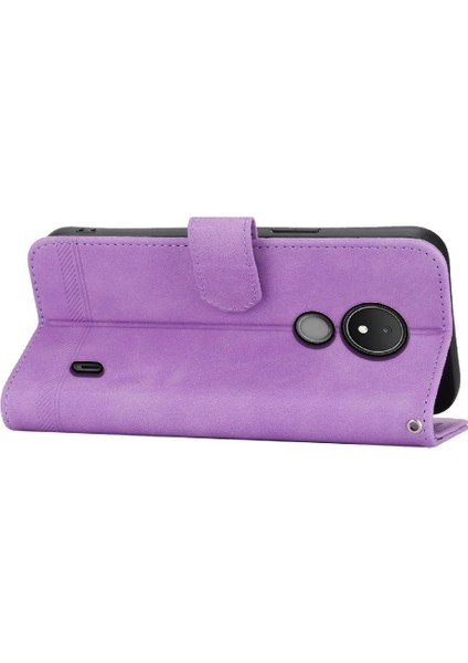 Nokia C21 Kart Yuvaları Manyetik Kapatma Bileklik Premium Için Flip Case (Yurt Dışından) modelleri
