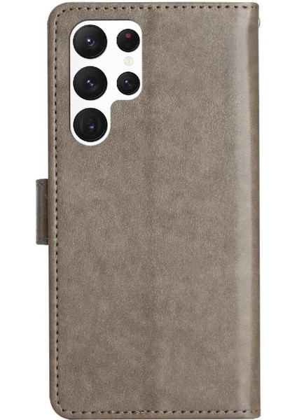 Samsung Galaxy S23 Ultra Kickstand Manyetik Kapatma Bilek Pu Için Filp Durumda (Yurt Dışından) indirimleri