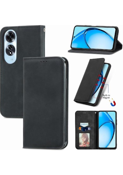 Oppo A60 4g Cüzdan Için Flip Case Darbeye Kapak Çevirin Deri Kılıf (Yurt Dışından)