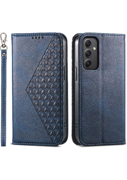 Samsung Galaxy A35 Için Flip Case El Kayışı Günlük Kullanım Standı Eşkenar Dörtgen Şekli (Yurt Dışından)