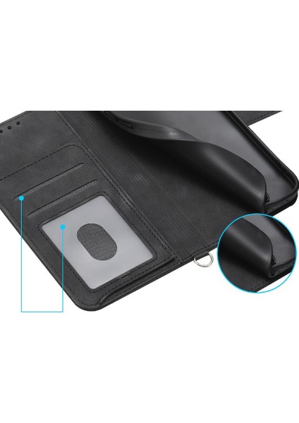 IPhone 16 Için Flip Case Pro Kabartmalı Bileklik Çoklu Kredi Kartı Yuvaları (Yurt Dışından)