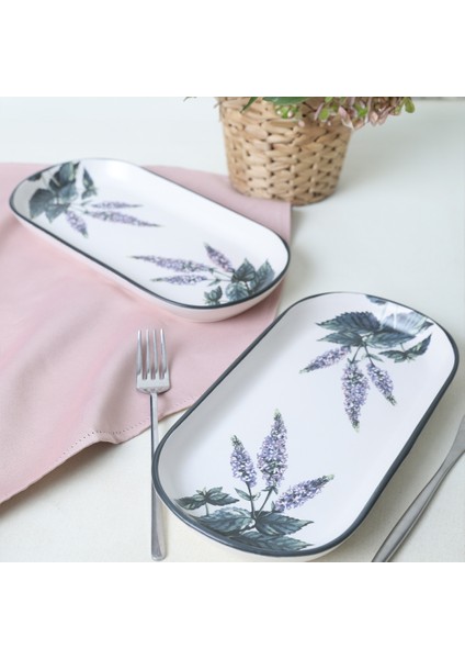 Çiçek Bahçesi Noyan Kayık Tabak 28 cm 2 Adet