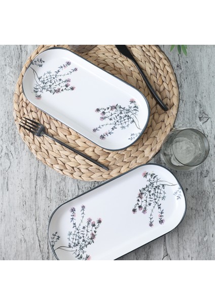 Çiçek Bahçesi Noyan Kayık Tabak 28 cm 2 Adet