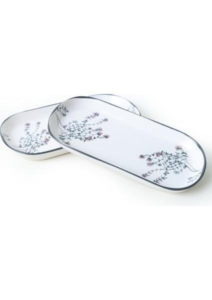 Çiçek Bahçesi Noyan Kayık Tabak 28 cm 2 Adet