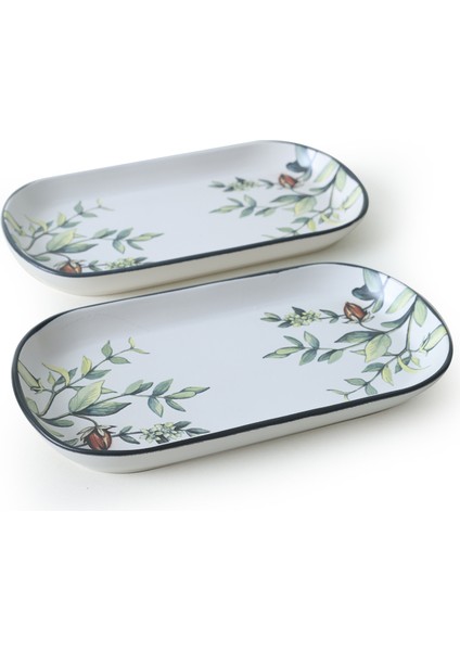 Çiçek Bahçesi Noyan Kayık Tabak 28 cm 2 Adet fırsatları