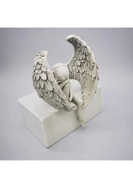 Redemption Angel Serisi Reçine Süsler Beyaz Melek Kanatları Ev Dekorasyon Beyaz Melek (Yurt Dışından) modelleri