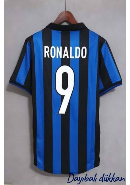 Dayı Balı Inter Efsane Ronaldo 1998 99 Mavi Siyah Içsaha Retro Futbol  Forma