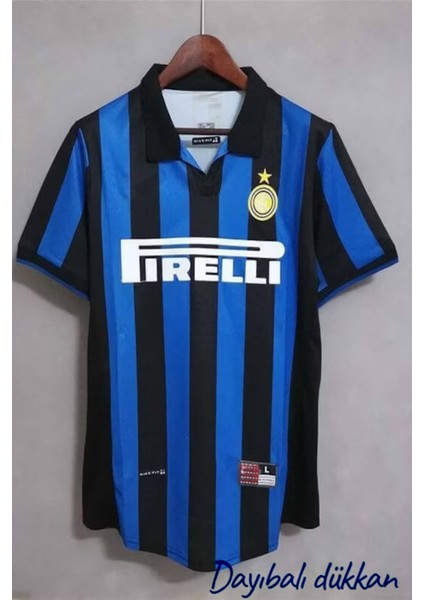 Dayı Balı Inter Efsane Ronaldo 1998 99 Mavi Siyah Içsaha Retro Futbol  Forma