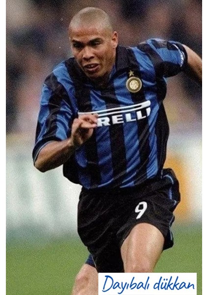 Dayı Balı Inter Efsane Ronaldo 1998 99 Mavi Siyah Içsaha Retro Futbol  Forma