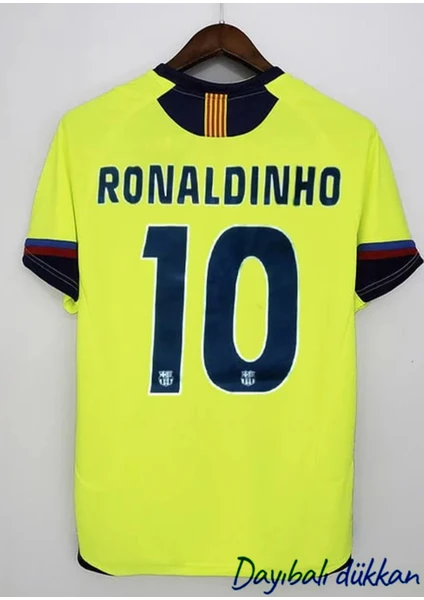 Dayı Balı Barcelona Ronaldinho 2005 2006 Kısa Kol Sarı Nostalji Forması