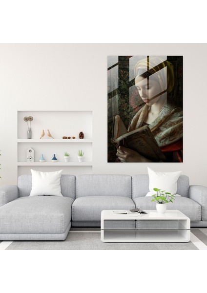 Woman With A Book Glass Print 30X45 cm fiyatları
