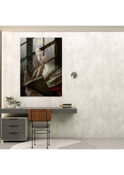 Woman With A Book Glass Print 30X45 cm modelleri
