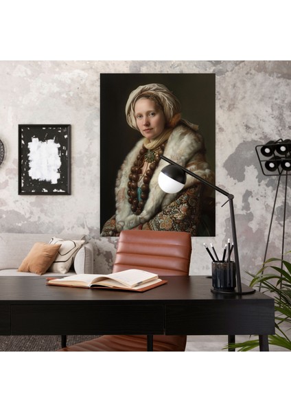 Johannes Vermeer Wall Art - Woman In Fur Coat 30X50 cm modelleri