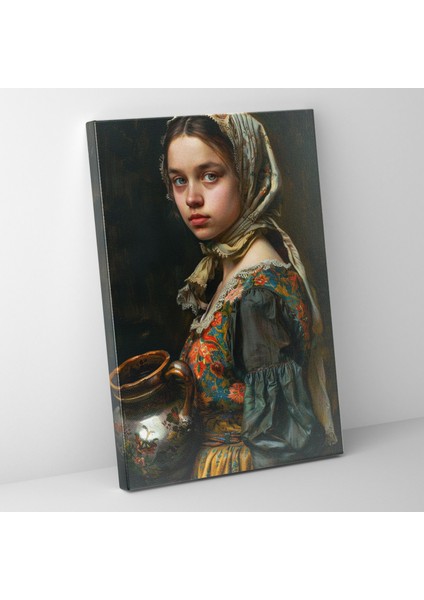 Johannes Vermeer Young Woman With Water Pitcher Wall Art 30X50 cm