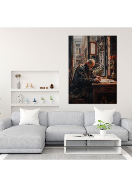 Johannes Vermeer Man Writing A Letter Wall Art 30X50 cm fiyatları