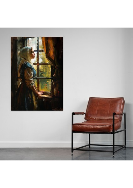 Johannes Vermeer Woman At A Window Wall Art 50X70 cm
