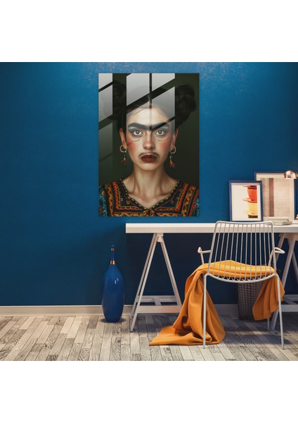 Frida Kahlo Style Cam Duvar Sanatı- Frida Kahlo Eserleri 30X45 cm