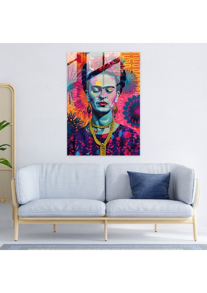 Frida Kahlo Style Cam Duvar Sanatı- Frida Kahlo Eserleri 30X45 cm
