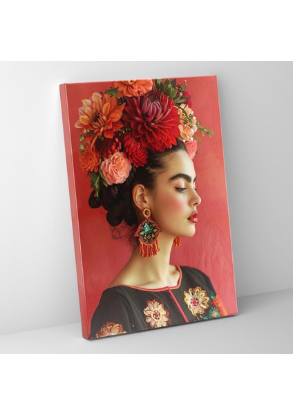 Frida Kahlo Style Canvas Print - Frida Kahlo 30X50 cm