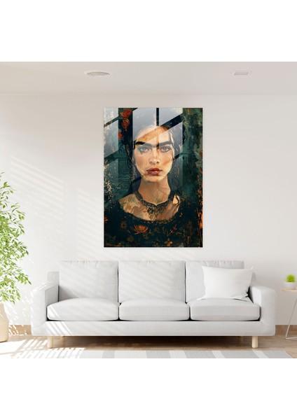 Frida Kahlo Style Glass Art - Frida Kahlo Eserleri 30X45 cm fiyatları