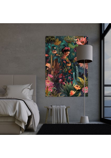 Frida Kahlo Style Canvas Print - Frida Kahlo 30X50 cm