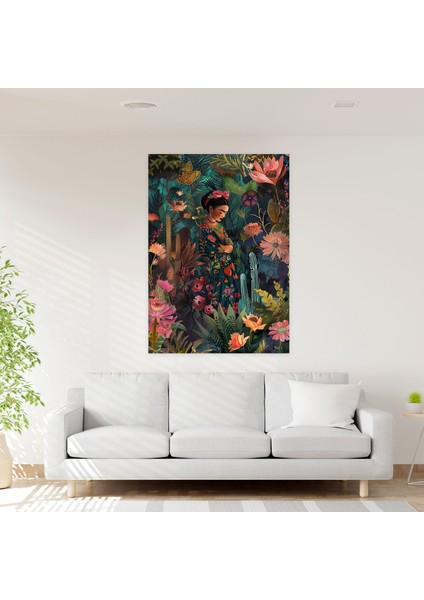 Frida Kahlo Style Canvas Print - Frida Kahlo 30X50 cm