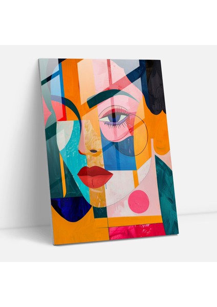 Frida Kahlo Style Glass Art - Frida Kahlo Eserleri 30X45 cm