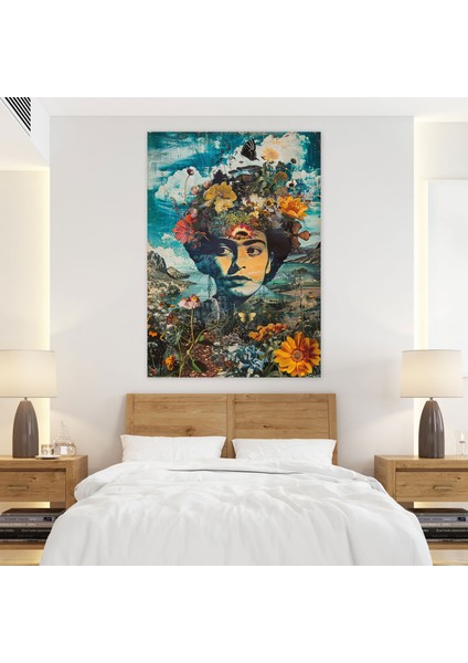Frida Kahlo Style Surrealist Wall Art - Frida Kahlo 30X50 cm modelleri