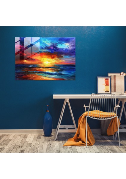 Leonid Afremov Glass Art - Colorful Ocean Sunset - Leonid Afremov 45X30 cm fiyatları