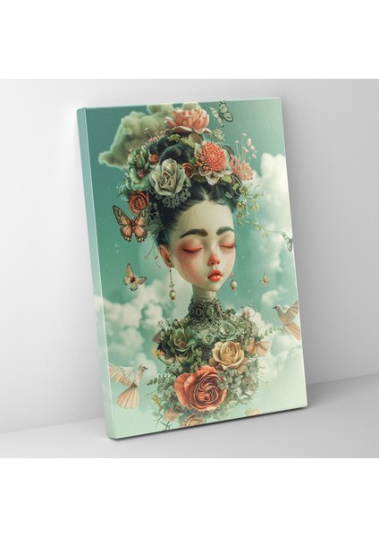 Frida Kahlo Style Wall Art - Frida Kahlo, Canvas Wall Art, Frida Kahlo Style, Wall Art, 30X50