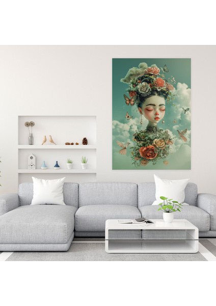 Frida Kahlo Style Wall Art - Frida Kahlo, Canvas Wall Art, Frida Kahlo Style, Wall Art, 30X50