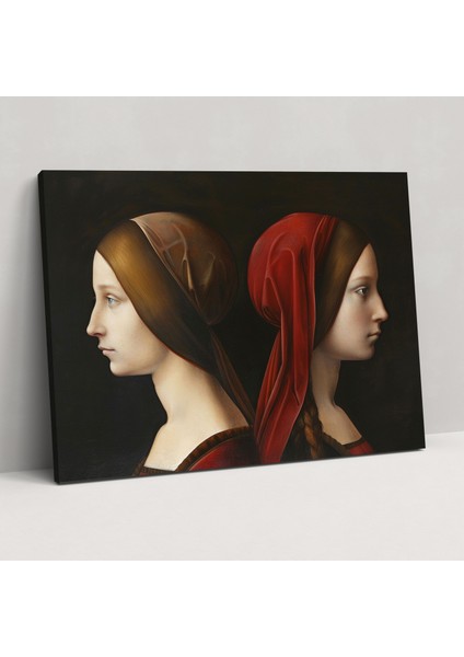 Ginevra De' Benci Canvas Print - Leonardo Da Vinci, Wall Art, Leonardo Da Vinci, Home Decoration, 50 x 30 cm