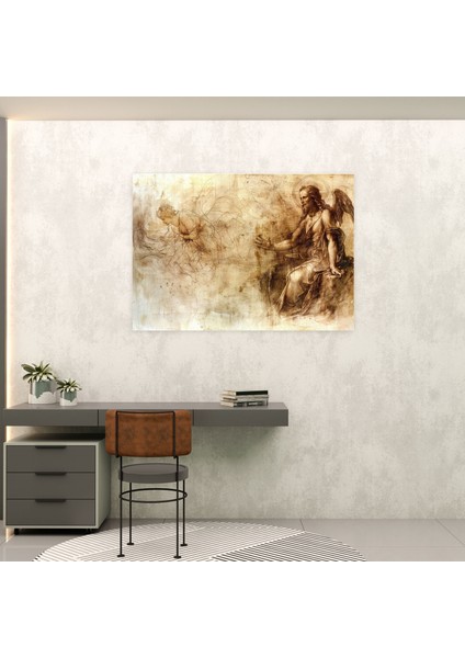 Leonardo Da Vinci Wall Decoration - Leonardo Da Vinci, Wall Art, Canvas Wall Art, Leonardo Da Vinci, 50X30