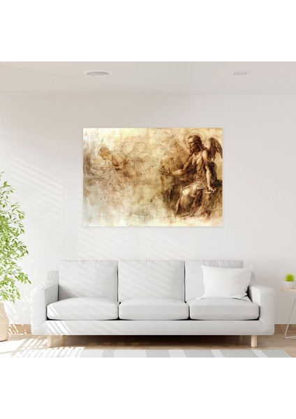 Leonardo Da Vinci Wall Decoration - Leonardo Da Vinci, Wall Art, Canvas Wall Art, Leonardo Da Vinci, 50X30