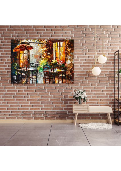 Leonid Afremov Cafe Canvas Print - Leonid Afremov, Wall Decoration, Canvas, Home Decoration, 70 x 50 cm